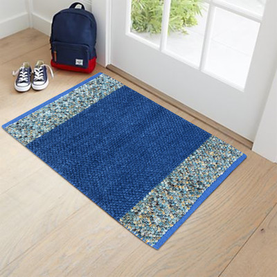 LADLI JEE Polyester Floor Mat(Blue, Medium)