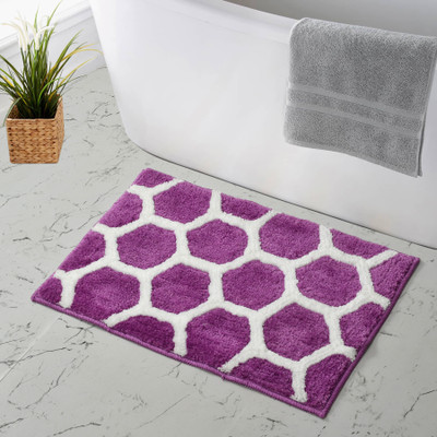 MAA HOME CONCEPT Microfiber Door Mat(Purple, Medium)