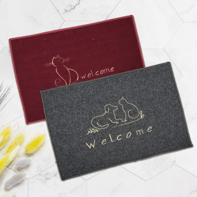 KUBER INDUSTRIES Microfiber Door Mat(Multicolor, Medium, Pack of 2)