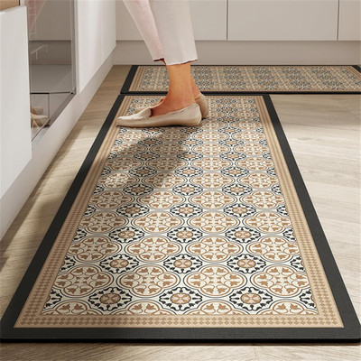 DINEDUST brand Rubber Kitchen Mat(Multicolor, Pack of 2, Large)