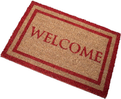 Coirpillar Coir Door Mat(Red, Medium)