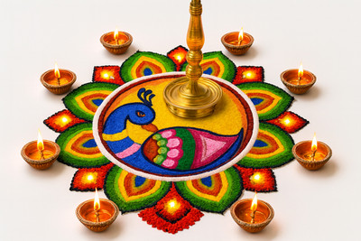 Archu Polyester, Rexin, Wool Door & Floor Mat(Red, Medium)