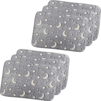 KUBER INDUSTRIES Polyester Door Mat(Grey, Free, Pack of 6)