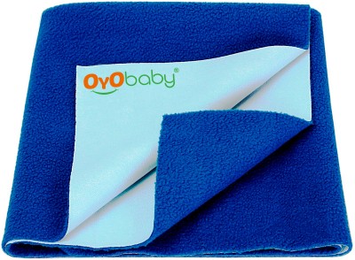 Oyo Baby Cotton Baby Bed Protecting Mat(Royal Blue, Medium)