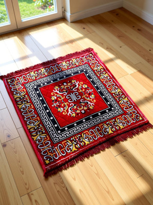 GIGEV ENTERPRISE Velvet Prayer Mat(Red, Free)
