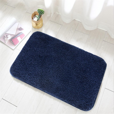 MAA HOME CONCEPT Microfiber Floor Mat(Navy Blue, Small)