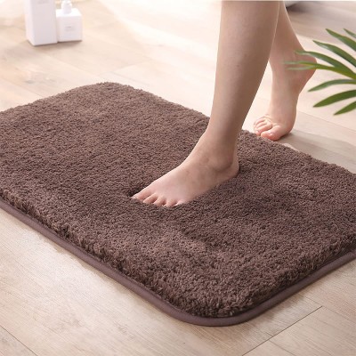 Chhogli Microfiber Bathroom Mat(Brown, Medium)