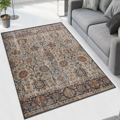 MAA HOME CONCEPT Microfiber Floor Mat(Beige Mix, Extra Large)