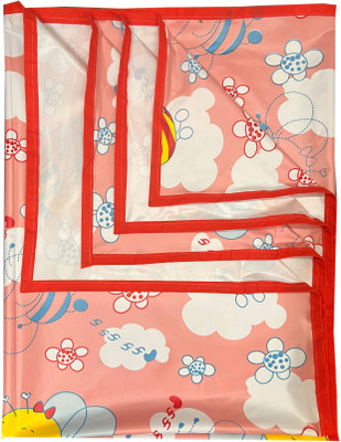 ECOSOFT Plastic Baby Bed Protecting Mat(PINK BEE, Extra Large)