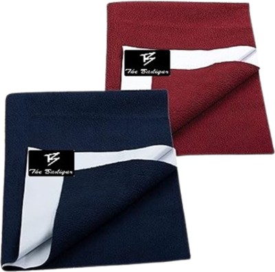 The Badigar Acrylic, Fleece, Cotton Baby Bed Protecting Mat(Navy Blue, Maroon, 0-12 Months Baby, Dry Sheet, Medium, Pack of 2)