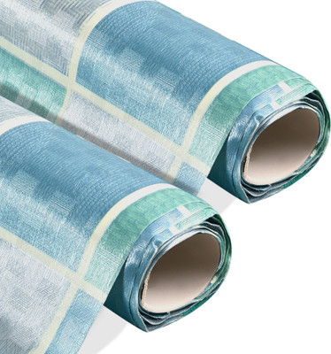 KUBER INDUSTRIES PVC (Polyvinyl Chloride) Kitchen Mat(Grey & Blue, Free, Pack of 2)