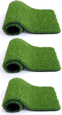 Decoreio Artificial Grass Door Mat(Green, Free, Pack of 3)