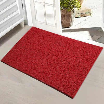 KUBER INDUSTRIES Rubber Floor Mat(Red, Medium)