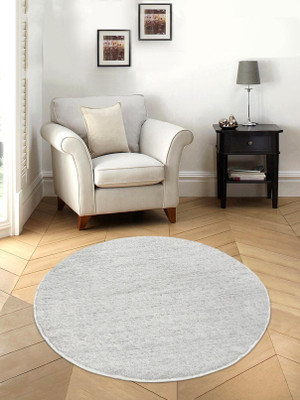 Saral Home Polyester Floor Mat(Light Grey, Medium)