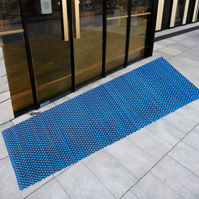 VSTUCART PVC (Polyvinyl Chloride) Door Mat(Blue, Extra Large)
