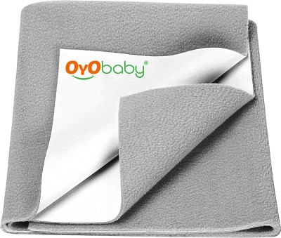 Oyo Baby Cotton Baby Bed Protecting Mat(Grey, Medium)