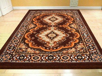 WebDealz 150 cm  X 210 cm Polyester, Jute Carpet(Rectangle, Brown)