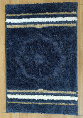 Mart Eighty8 Polyester Floor Mat(Blue, Medium)