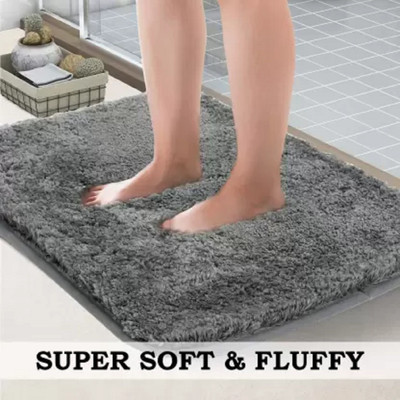 ivaza Microfiber Floor Mat(Grey, Medium)