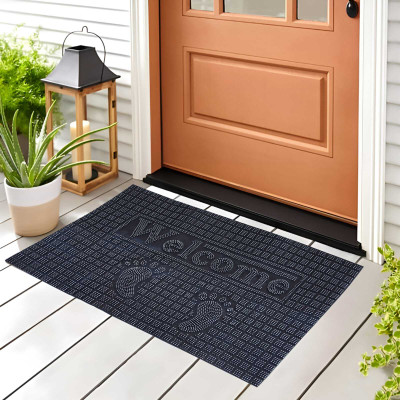 TICOLO PVC (Polyvinyl Chloride) Door & Floor Mat(Grey, Medium)