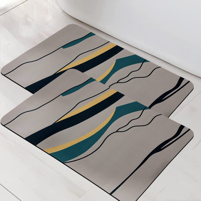 SITTELLA Rubber Door Mat(Multicolor, Medium, Pack of 2)