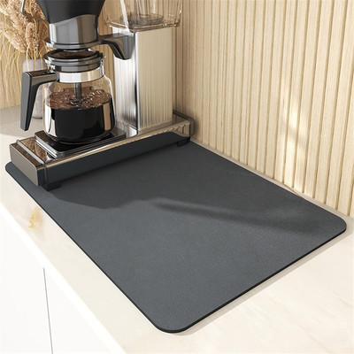 EDBIRET Rectangular Pack of 1 Table Placemat(Black, Rubber)