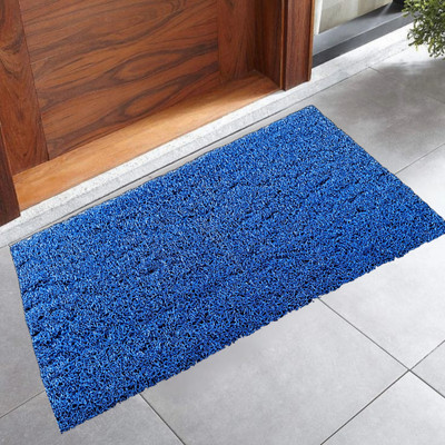 VSTUCART Rubber Door Mat(Blue, Medium)