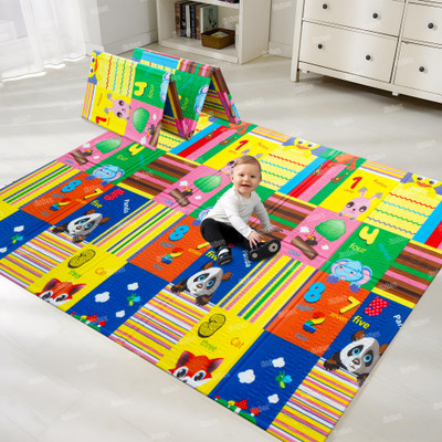 FIDDLERZ Microfiber Baby Play Mat(Multicolor, Extra Large)