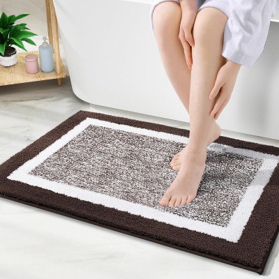 MAA HOME CONCEPT Microfiber Door Mat(Brown, Large)