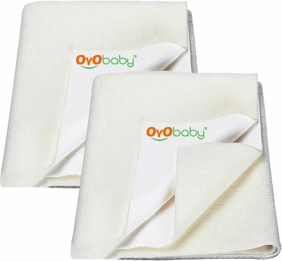 Oyo Baby Cotton Baby Bed Protecting Mat(Ivory, Large, Pack of 2)