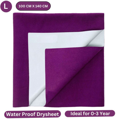 kidoooz Polycotton Baby Bed Protecting Mat(Plum, Large)