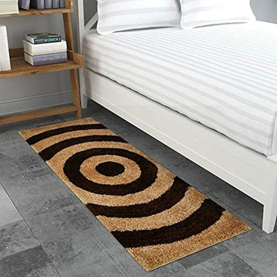 TURIYA Polyester Floor Mat(Brown, Medium)