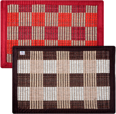 Heart Home Polyester Door Mat(Multicolor, Medium, Pack of 2)