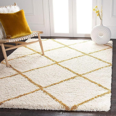 Benchmark Microfiber Floor Mat(Ivory Gold Box, Large)