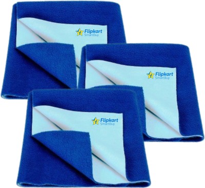 Flipkart SmartBuy Cotton Baby Bed Protecting Mat(Royal Blue, Medium, Pack of 3)