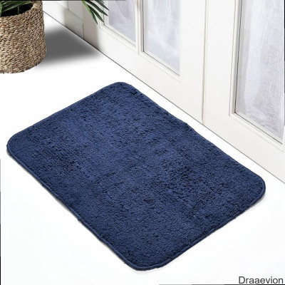 Draaevion Microfiber Floor Mat(Navy Blue, Small)