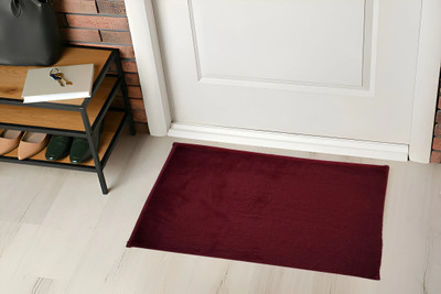 Snug Step Velvet Floor Mat(Red, Medium)