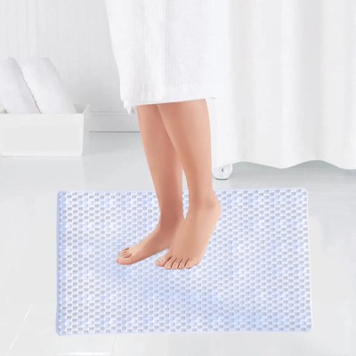 HomeCloud PVC (Polyvinyl Chloride) Bathroom Mat(White, Free)