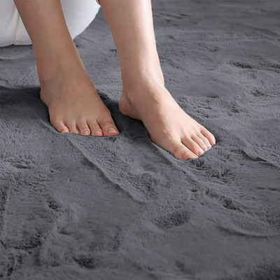 F i Polyester Door Mat(Grey, Small)