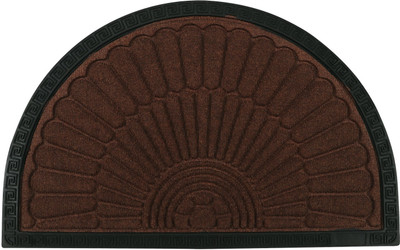 Ultica Fab Rubber Door Mat(Brown D Mat, Large)