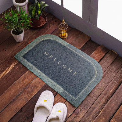 STATUS PVC (Polyvinyl Chloride) Door Mat(Dark Grey, Medium)
