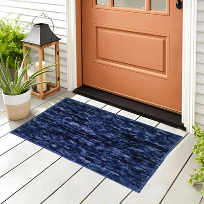 Snug Step Microfiber Floor Mat(Blue, Medium)