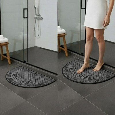 gravity Microfiber Door Mat(Grey, Medium)