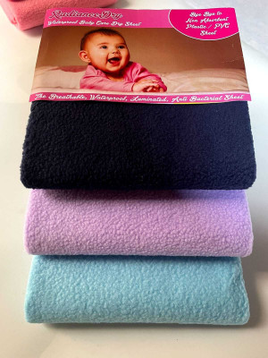 SBTs Cotton Baby Bed Protecting Mat(SkyBlue, Purple N DarkBlue, Pack of 3, Small)