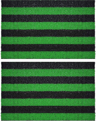 KUBER INDUSTRIES Rubber Door Mat(Green, Free, Pack of 2)