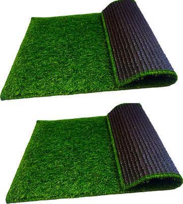 CHETANYA LOOMTEX PP (Polypropylene) Floor Mat(Green, Medium, Pack of 2)