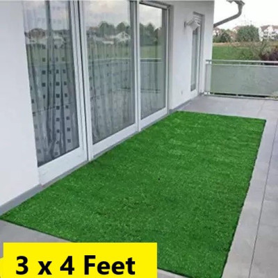CHETANYA LOOMTEX Artificial Grass Floor Mat(Green, Small)
