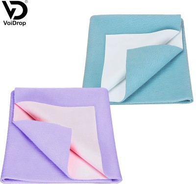 VoidDrop Polycotton Baby Bed Protecting Mat(Blue.Purple, Small, Pack of 2)
