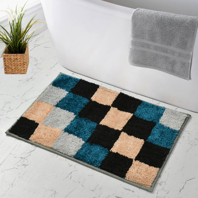MAA HOME CONCEPT Polycotton Door Mat(Grey, Medium)
