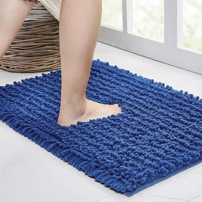 STEFLON Microfiber Door Mat(Blue, Medium)